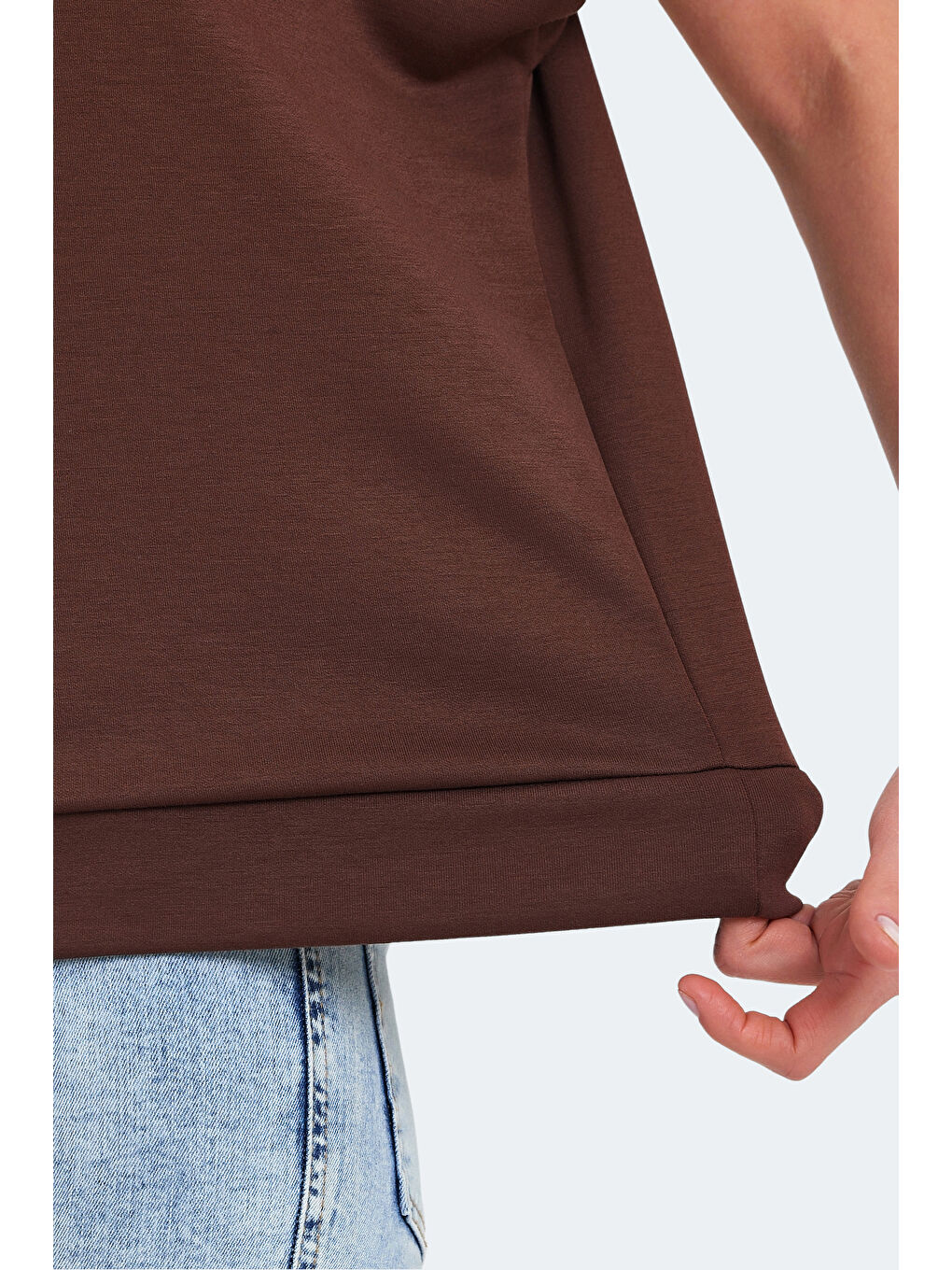 Kahverengi VINKO I Kadın Toprak Tişört-4