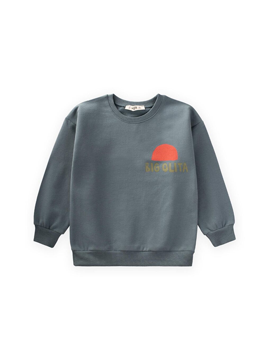 Bıg Olıta Baskılı Sweatshirt 2-10 Yaş Çağla Yeşili