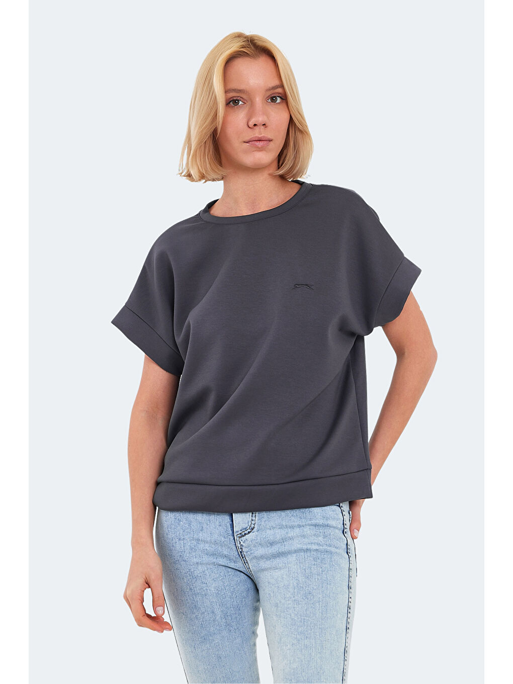 VINKO I Kadın Koyu Gri Tişört-4