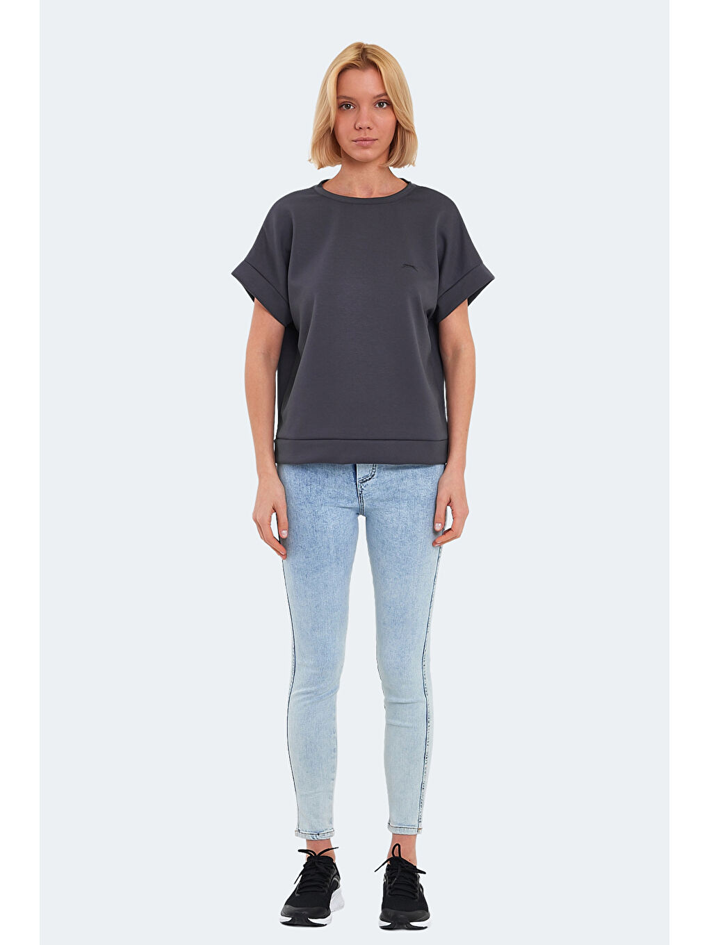 VINKO I Kadın Koyu Gri Tişört-6