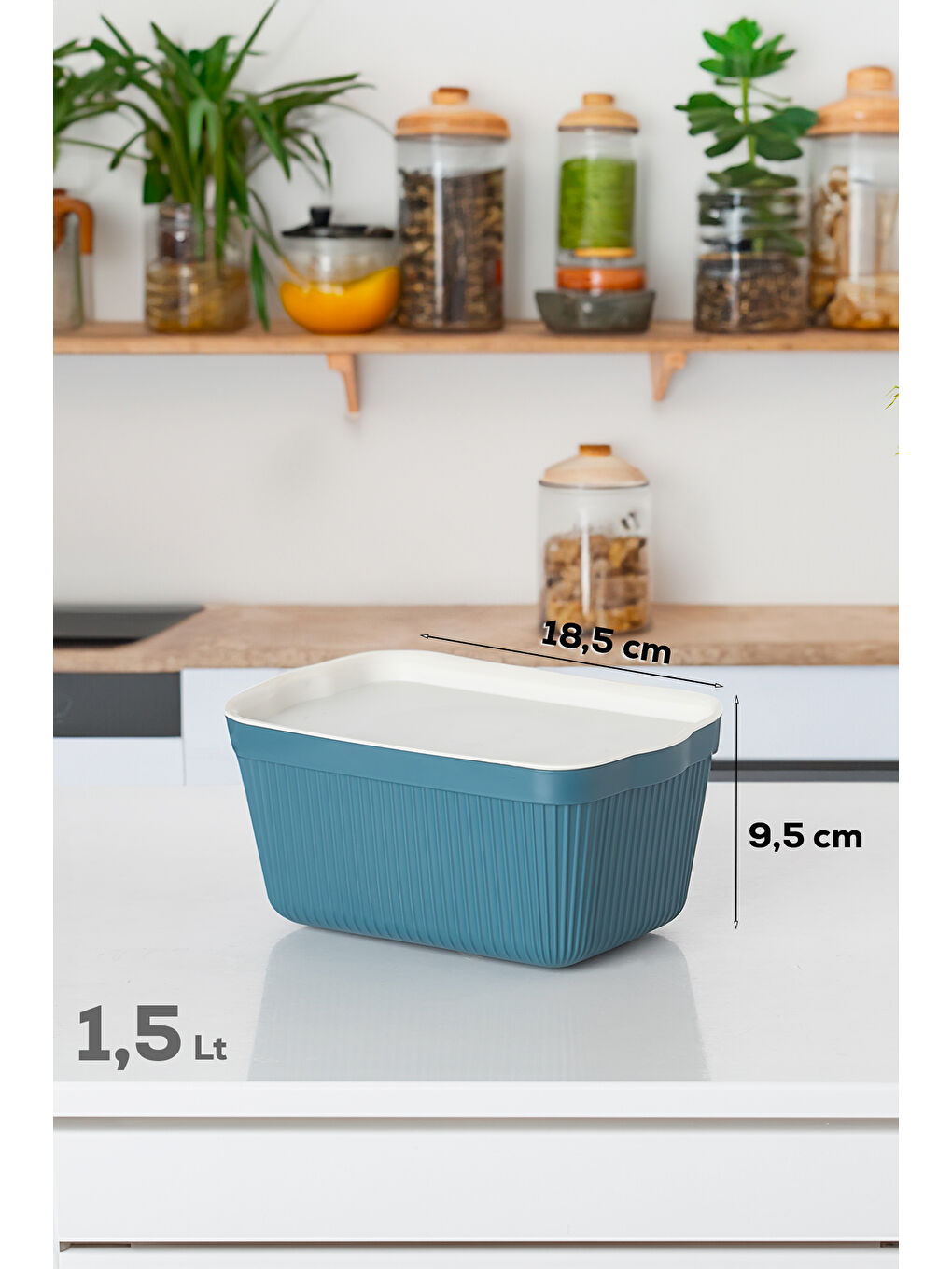 Sarı 1037 Still Box 6 Lı Çok Amaçlı Erzak Saklama Kutusu Kabı Seti Dolap Içi Düzenleyici Organizer 1,5 L-1