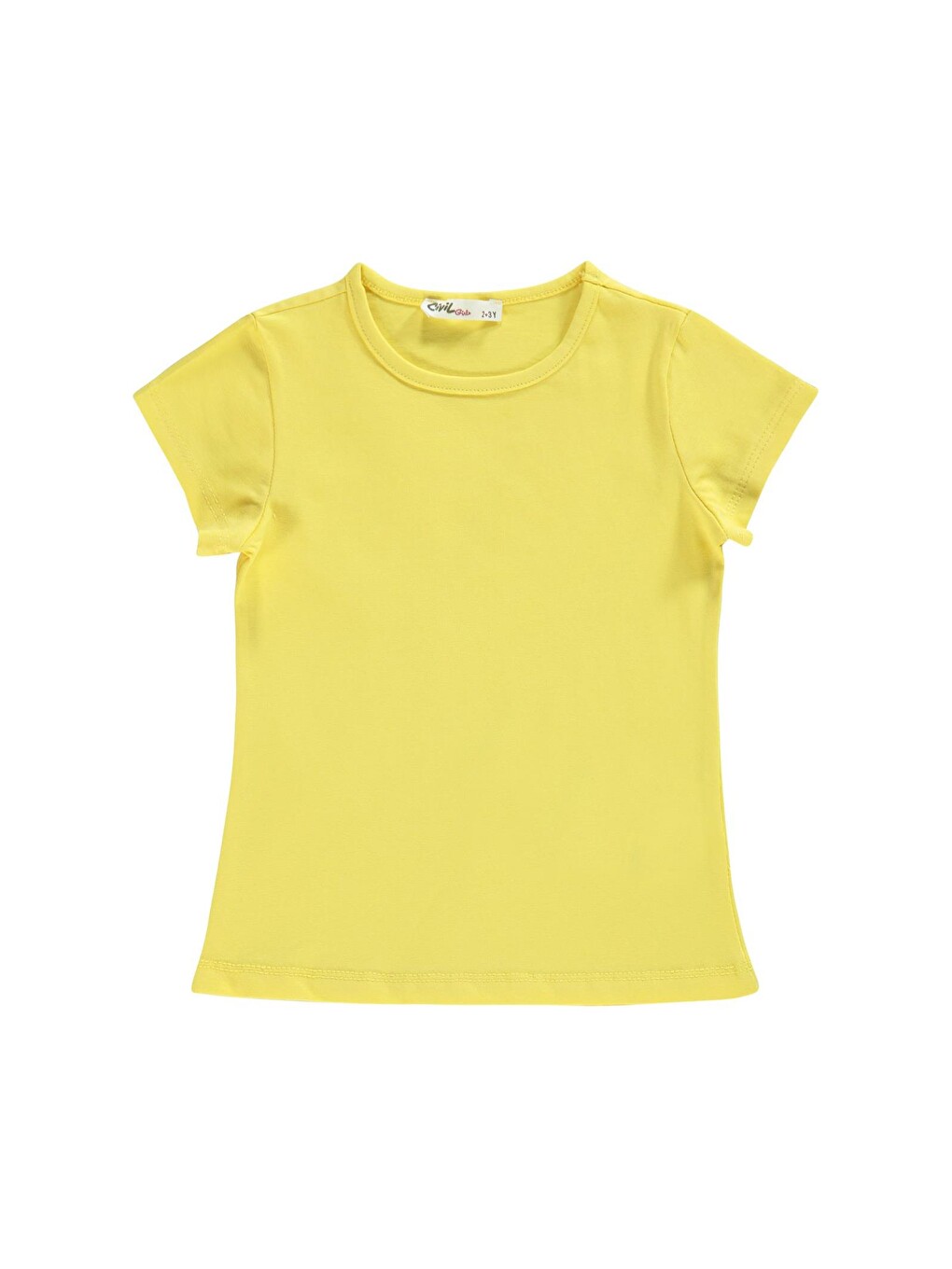 Girls Basic 2-5 Yaş Tişört - Sarı-3