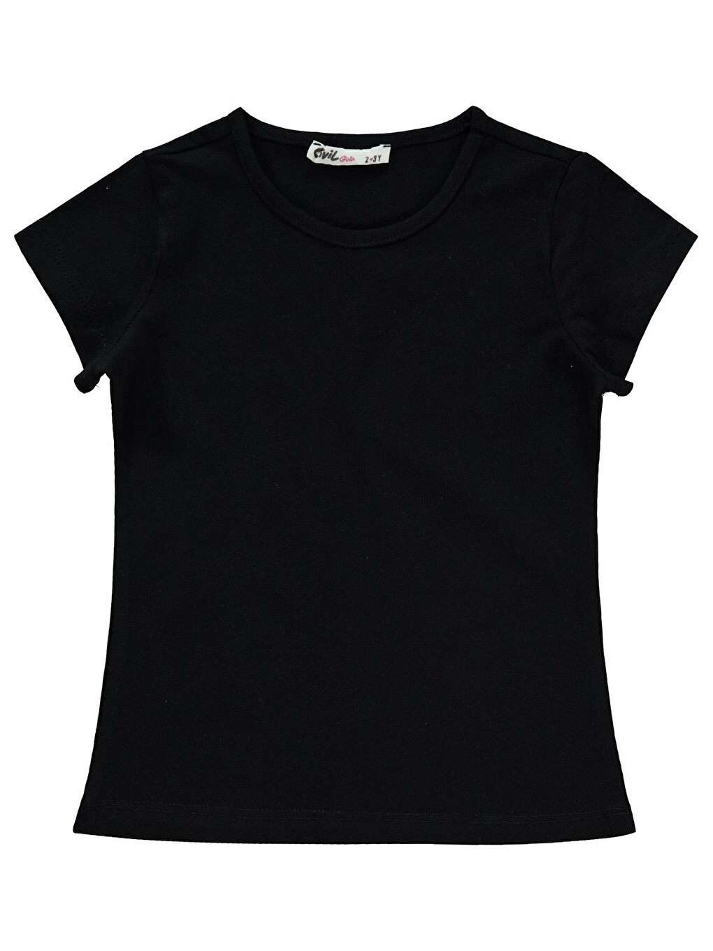Girls Basic 2-5 Yaş Tişört - Siyah