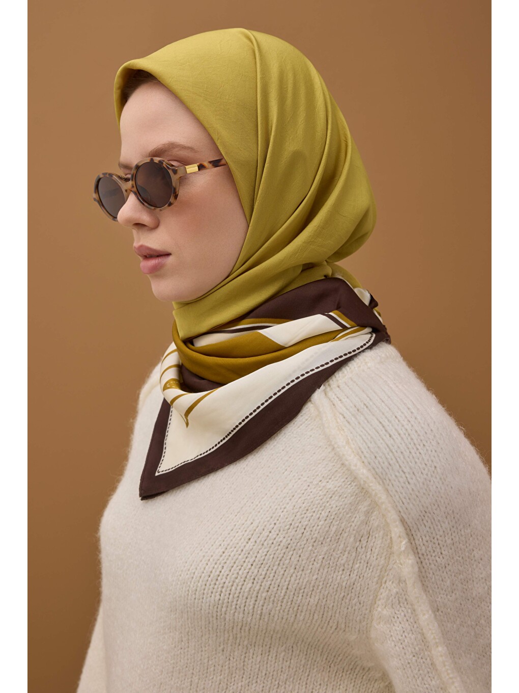 Soft Kraş Eşarp Asit Yeşili-1