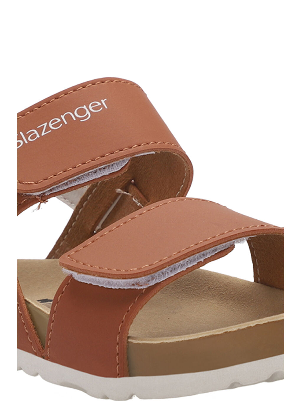 Kahverengi KERMIT Unisex Çocuk Cırt Cırtlı Taba Sandalet-3