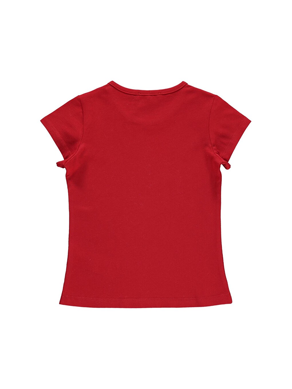 Girls Basic 2-5 Yaş Tişört - Kırmızı-1