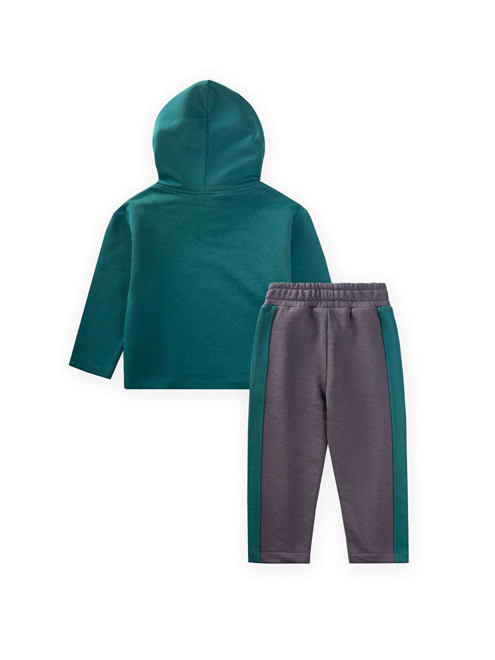 Kapüşonlu Sweatshirt Takım 1-8 Yaş Petrol Yeşil,Antrasit-1