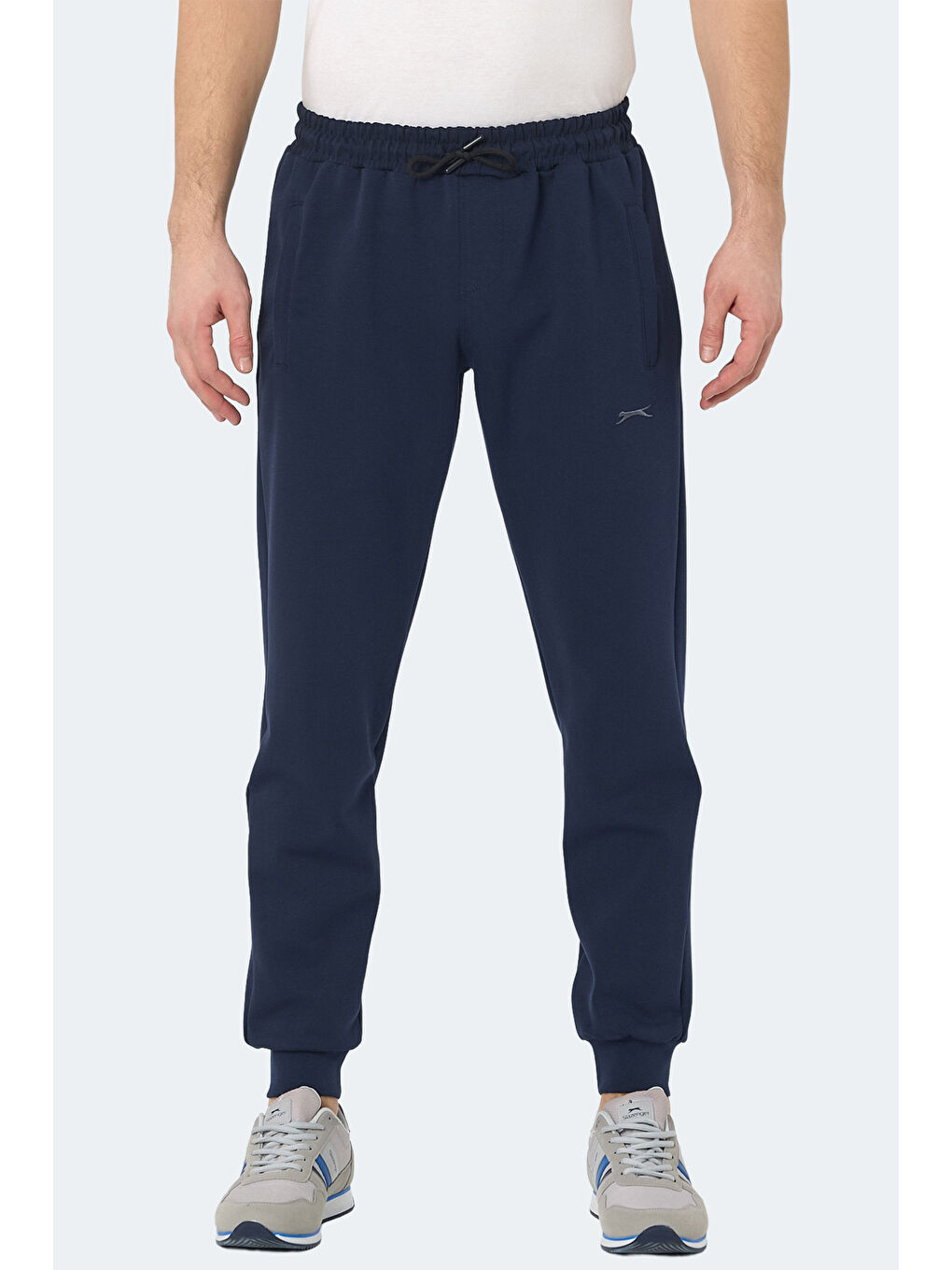 KIWI IN Erkek Fermuar Cepli Dar Paça Lacivert Eşofman Altı-1