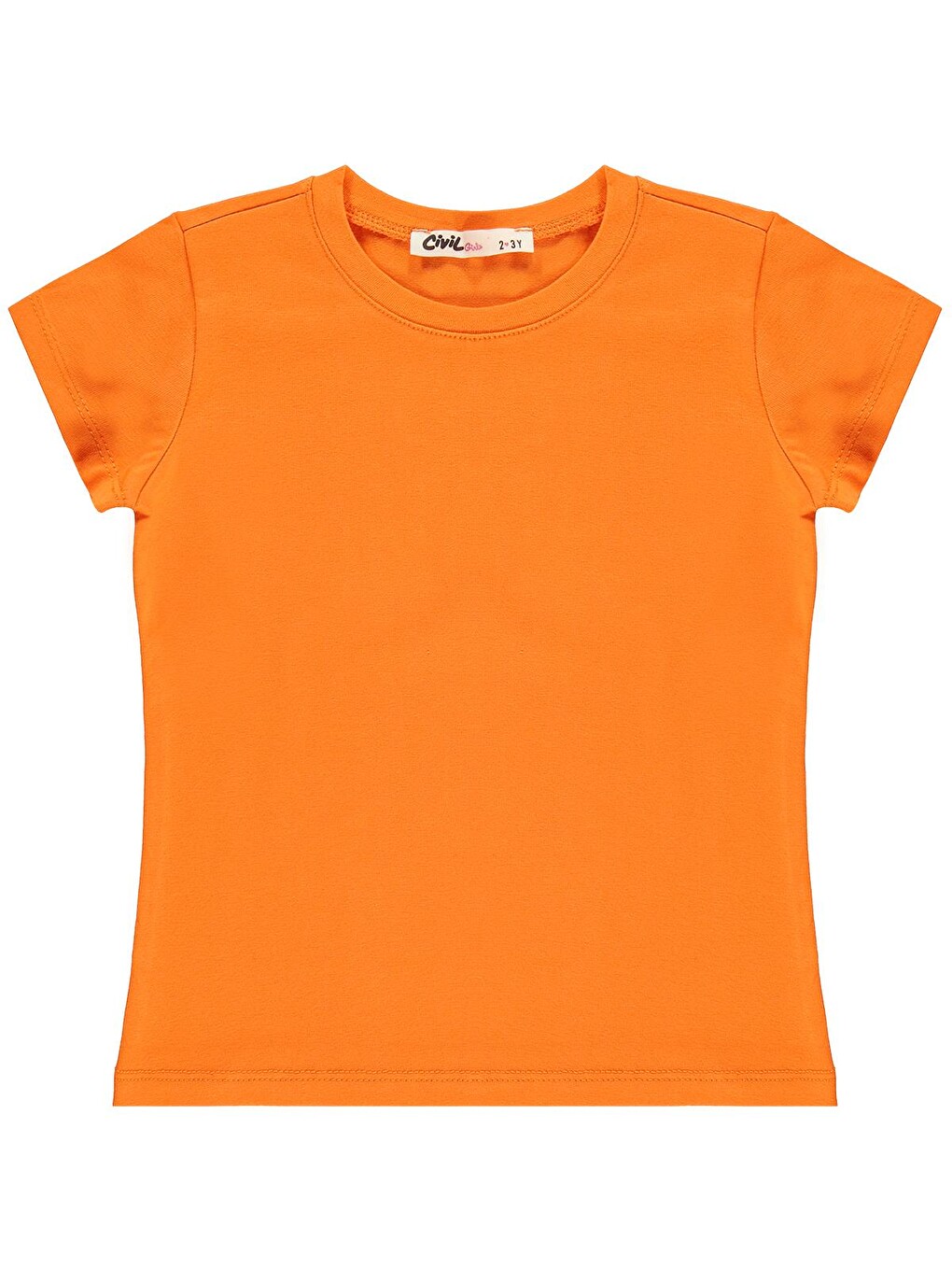 Girls Basic 2-5 Yaş Tişört - Turuncu