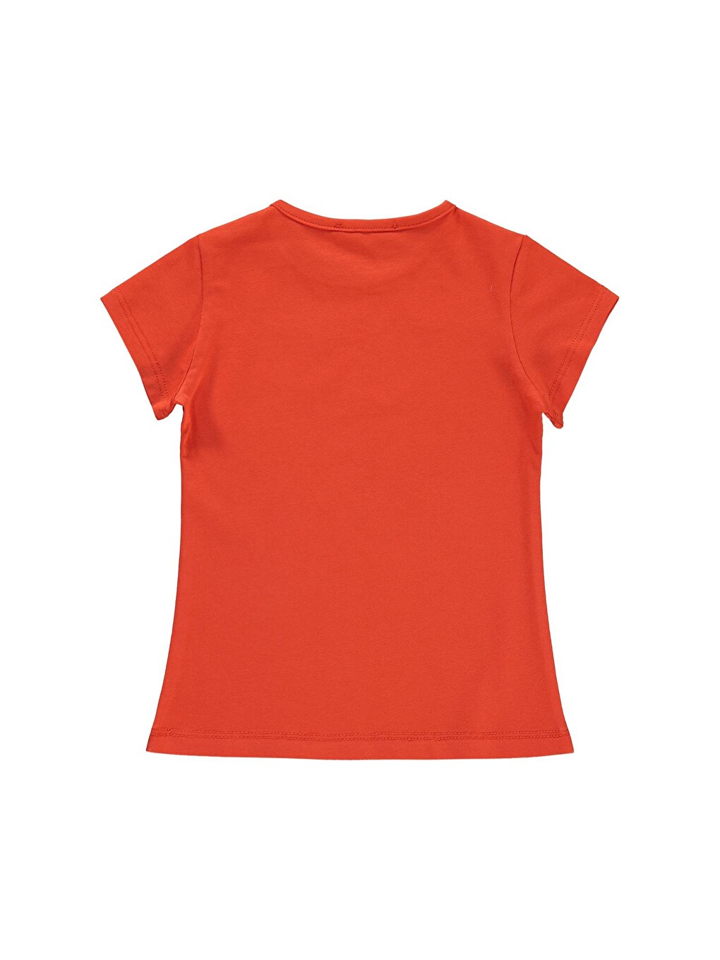 Girls Basic 2-5 Yaş Tişört - Turuncu-2