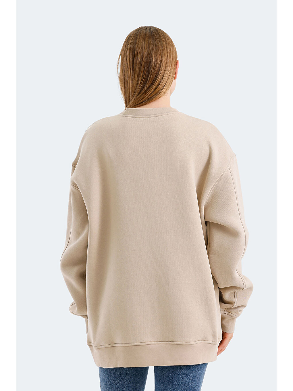 VADIM Kadın Bej Sweatshirt-5