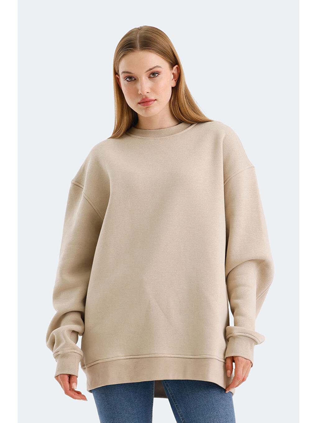 VADIM Kadın Bej Sweatshirt-6