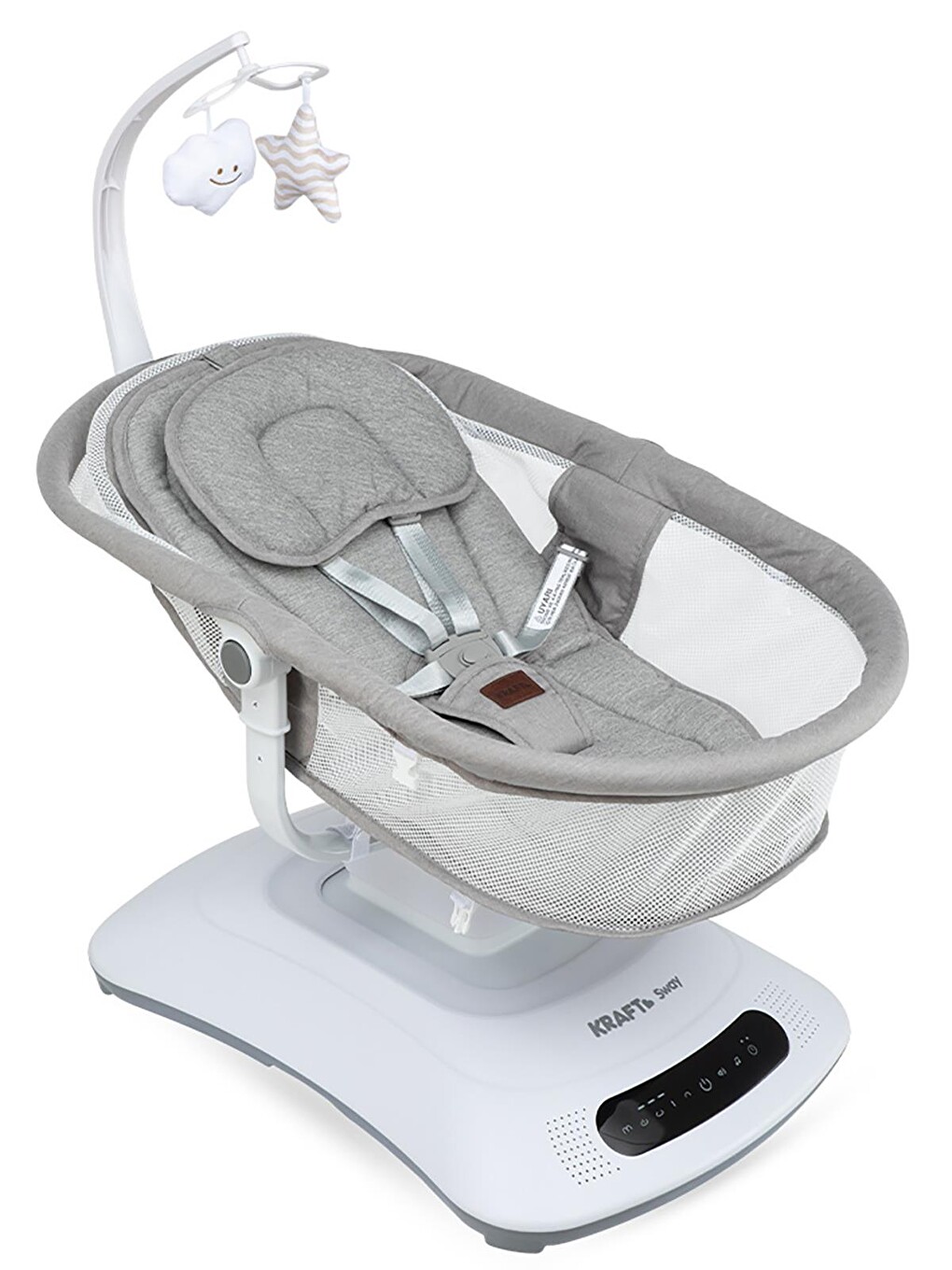 Sway Portbebeli Elektrikli Salıncak - Gri-8