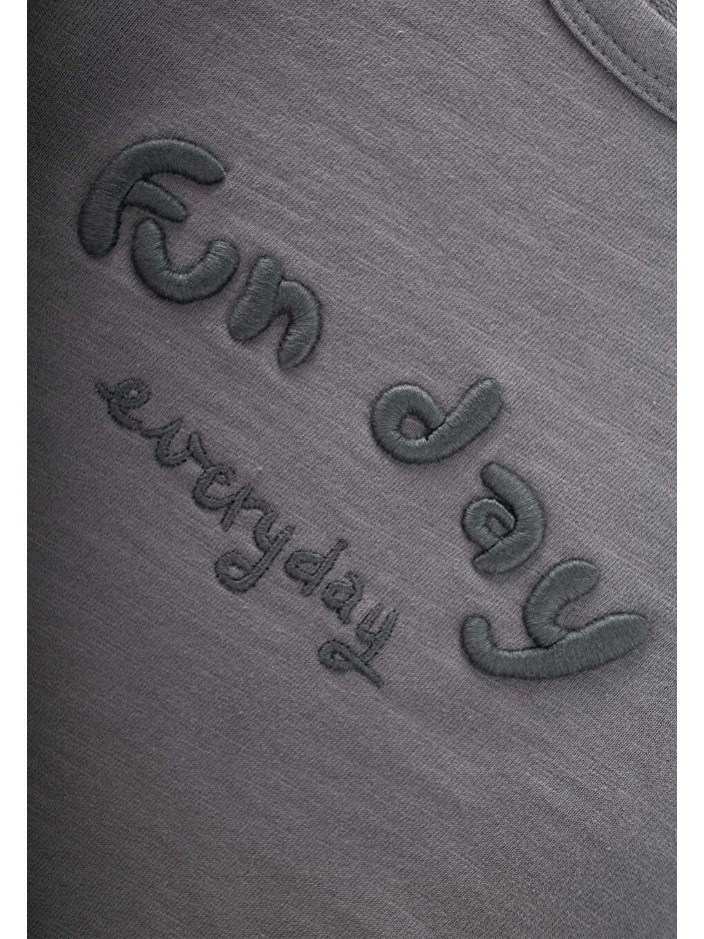 Bej Nakışlı Sweatshirt 1-5 Yaş Vizon-2