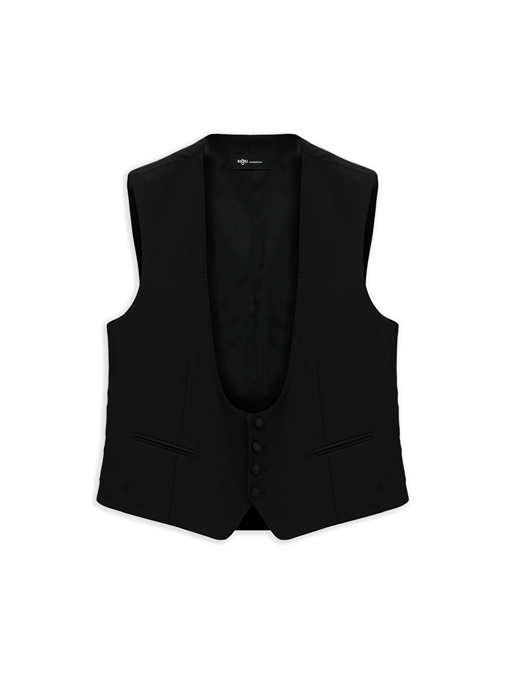 Siyah Regular Fit Klasik Smokin Yelek