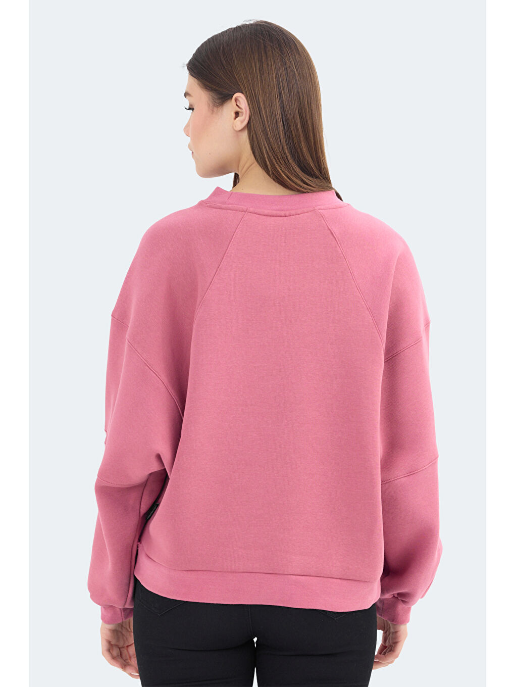 Pembe VIA Kadın Gül Sweatshirt-1