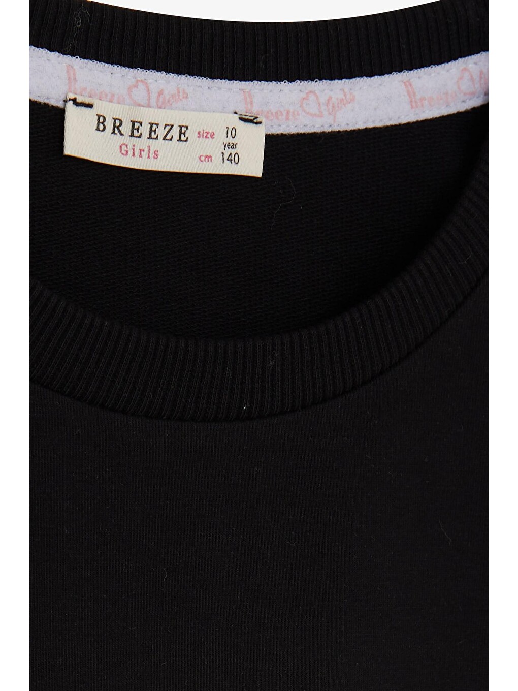 Kız Çocuk Sweatshirt Şaşkın Kız Baskılı Siyah (9-14 Yaş)-2