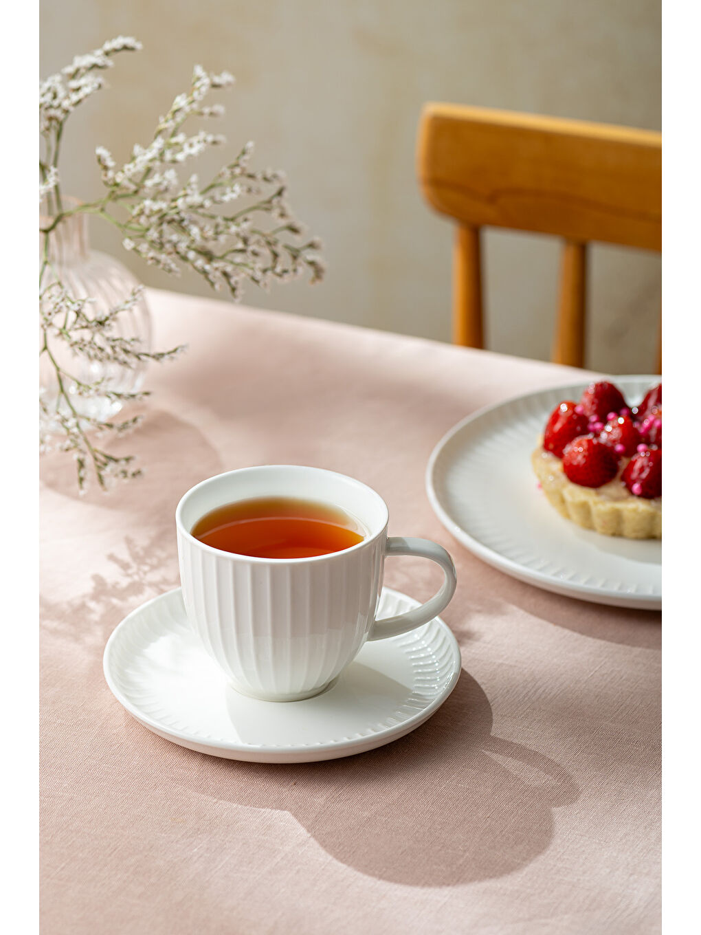 Beyaz Beray 2 Parça Çay Fincan Takımı 230 ml