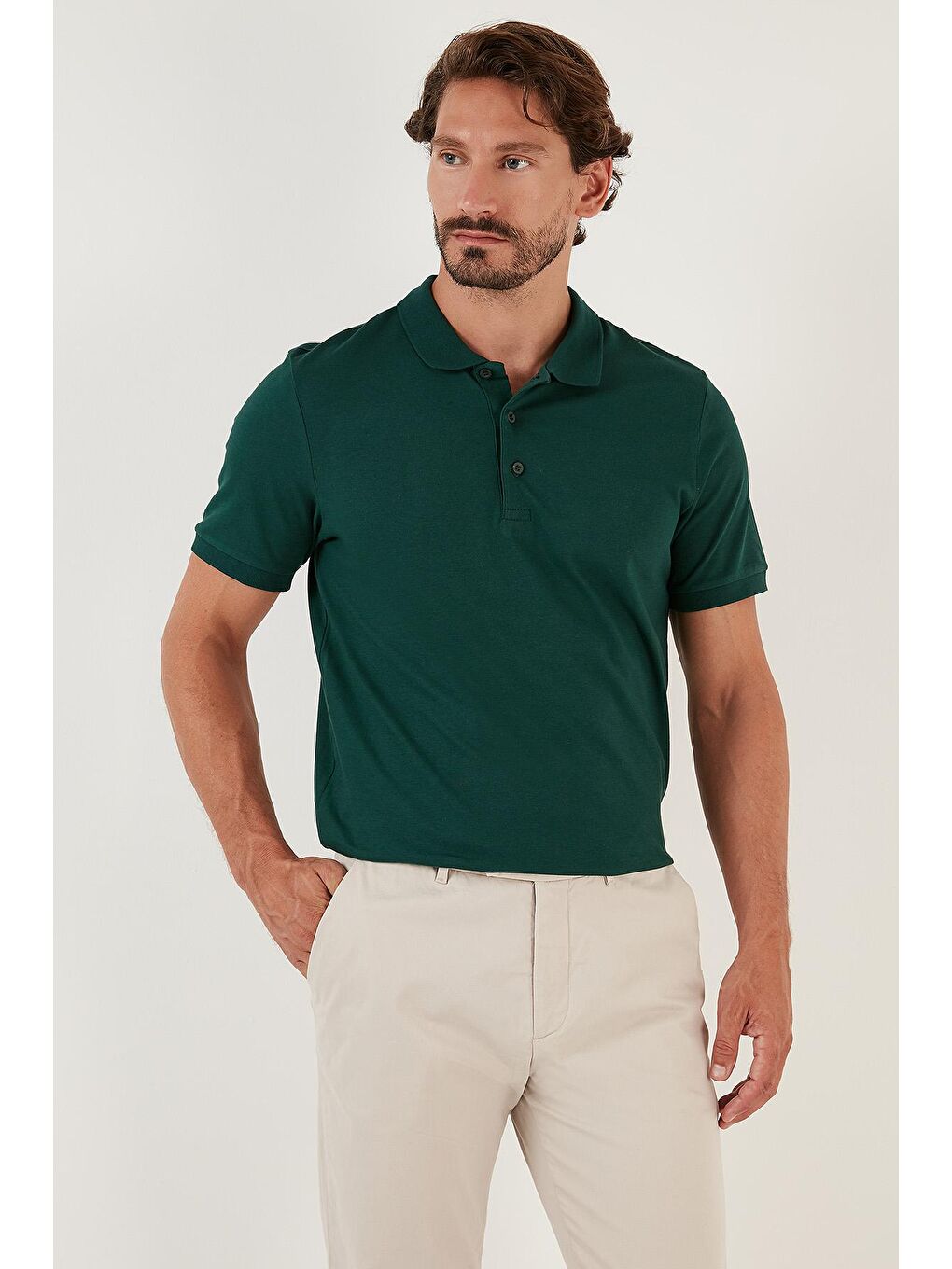 Buratti Koyu Petrol Pamuklu Regular Fit Düğmeli Polo T Shirt 4362050 - 1