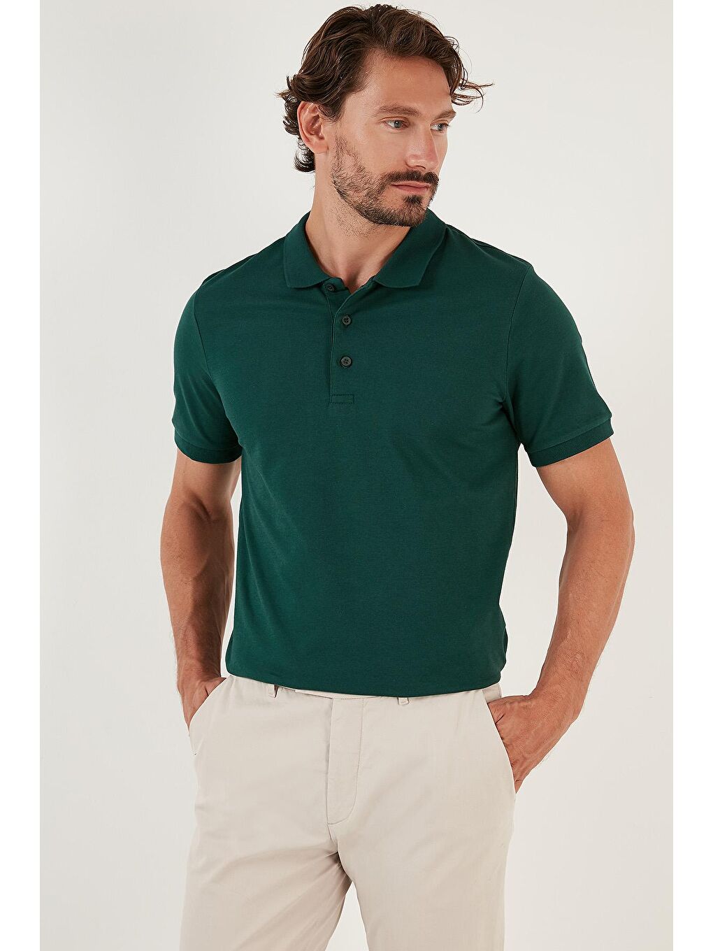 Buratti Koyu Petrol Pamuklu Regular Fit Düğmeli Polo T Shirt 4362050 - 2