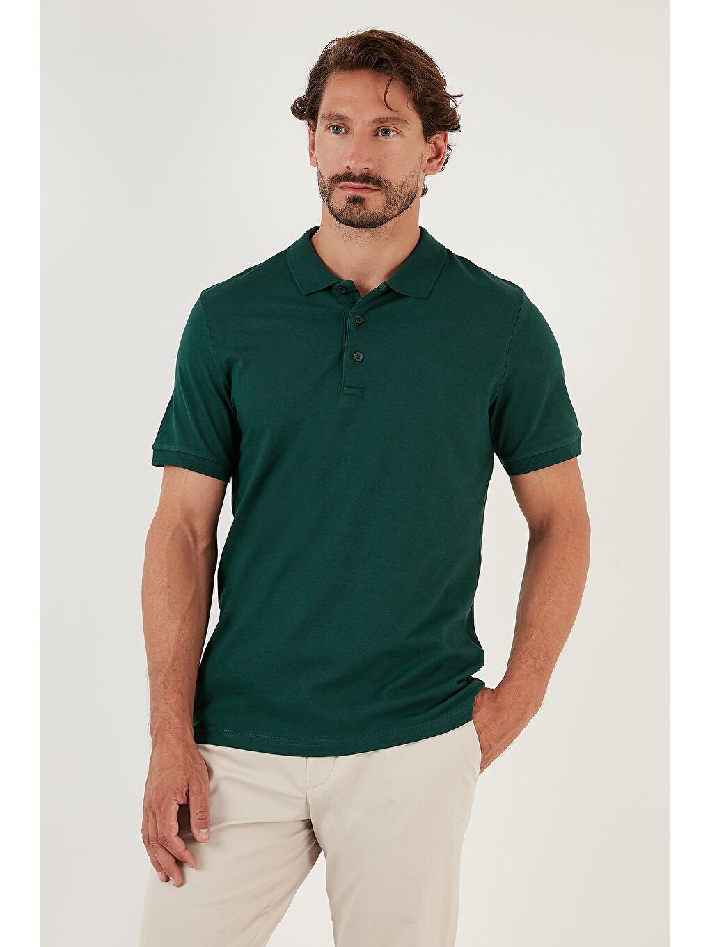 Buratti Koyu Petrol Pamuklu Regular Fit Düğmeli Polo T Shirt 4362050 - 3