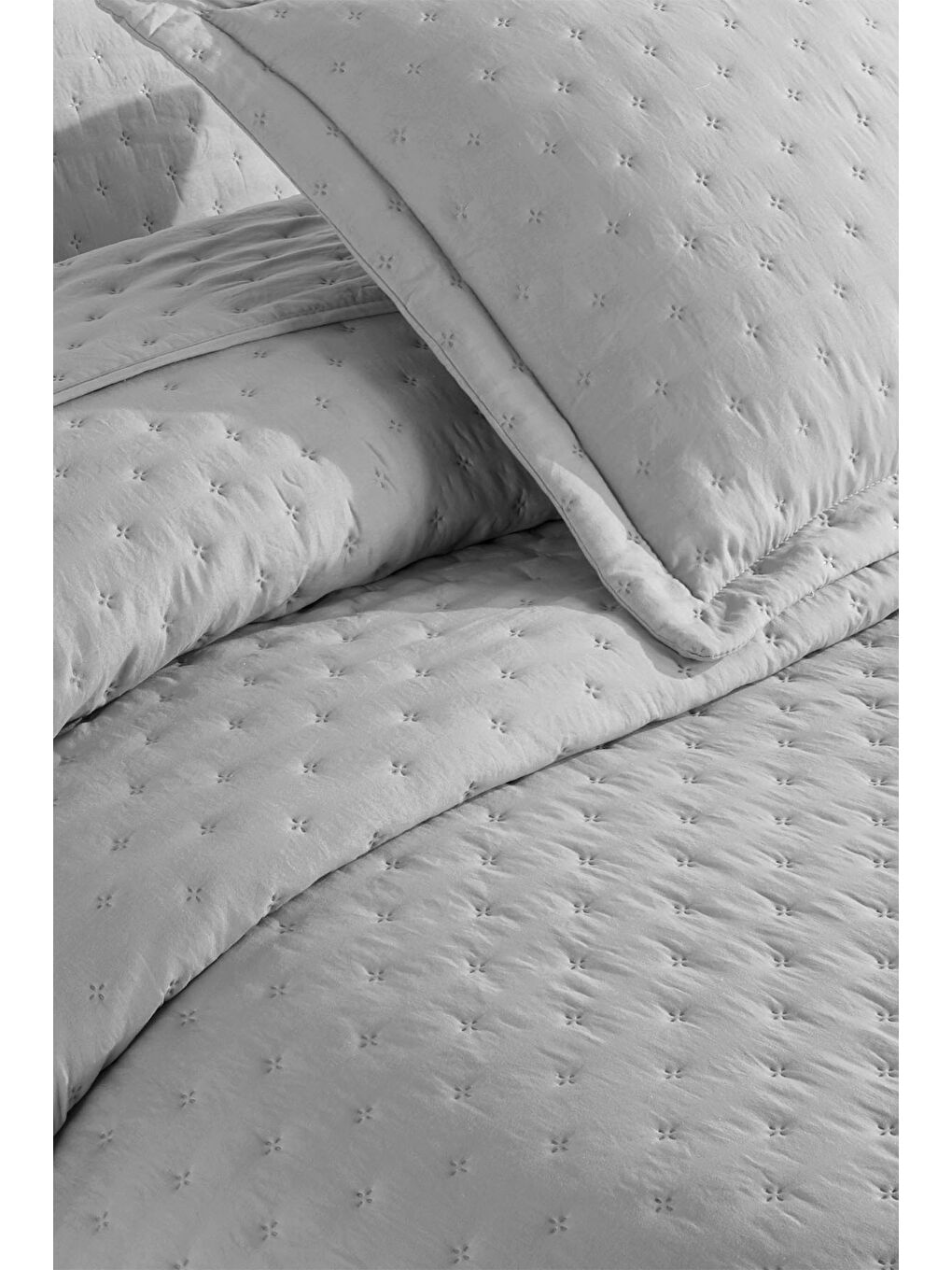 Yatak Örtüsü Helena Tek Kişilik 2 Parça (180x240 cm) Gri-3