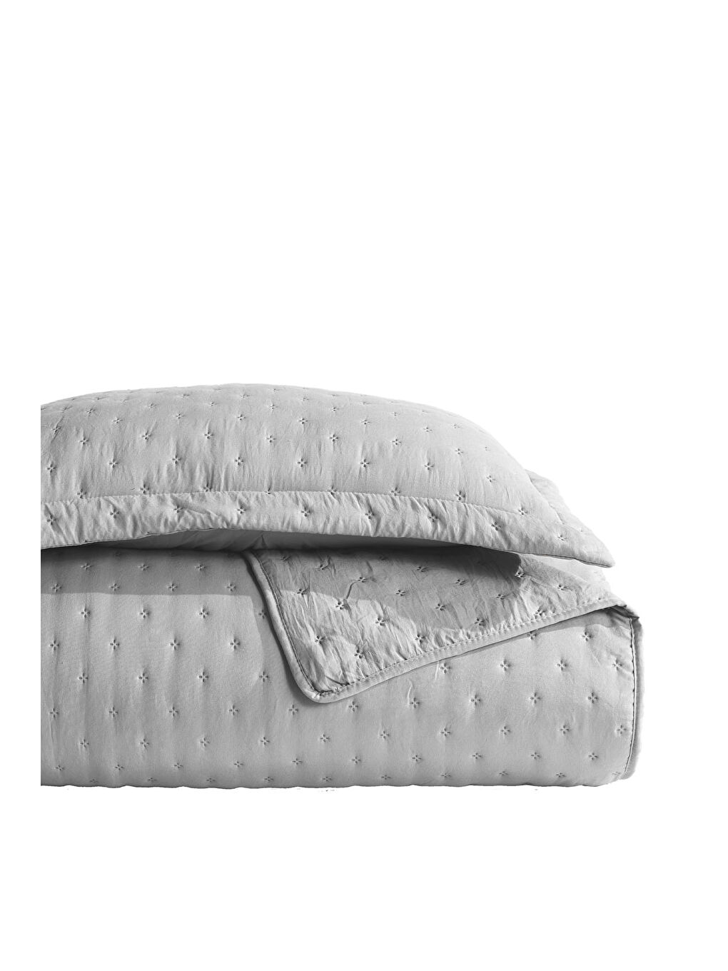 Yatak Örtüsü Helena Tek Kişilik 2 Parça (180x240 cm) Gri-4