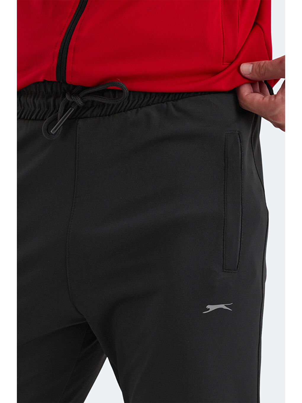 ORRA IN Erkek Fermuarlı Dik Yaka Cepli Kırmızı Eşofman Takımı-4