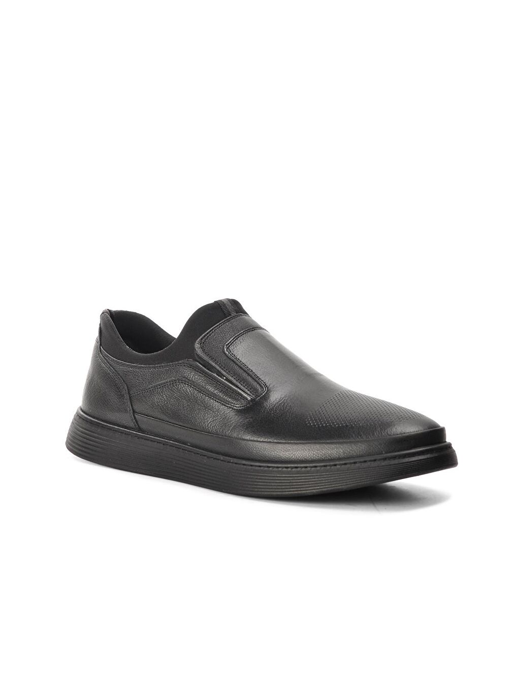 Siyah Deri Büyük Numara Erkek Klasik Ayakkabı 4391-2