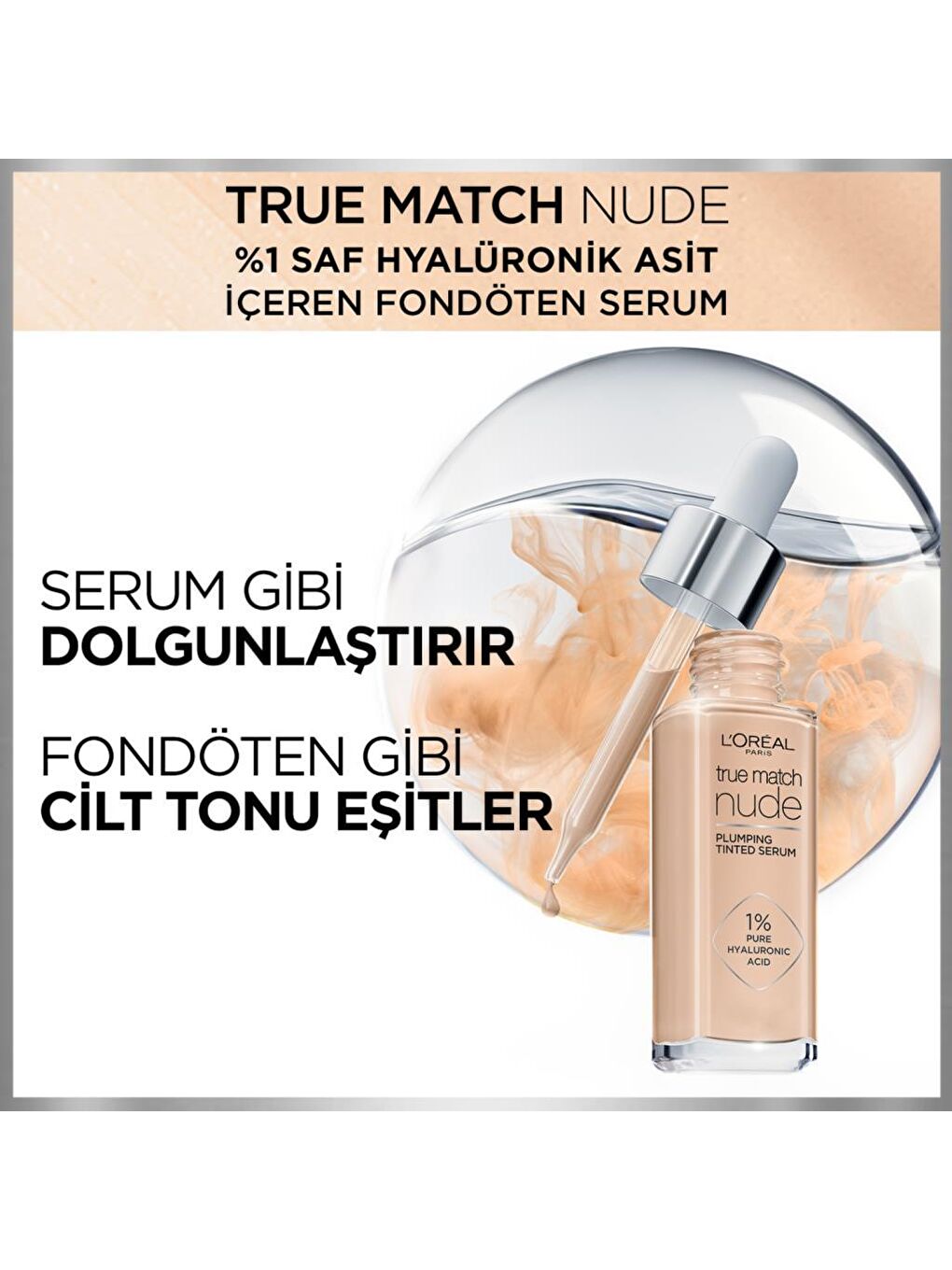 L'Oreal Paris Nude True Match Nude Fondöten Serum 0.5-2 Very Light - 2