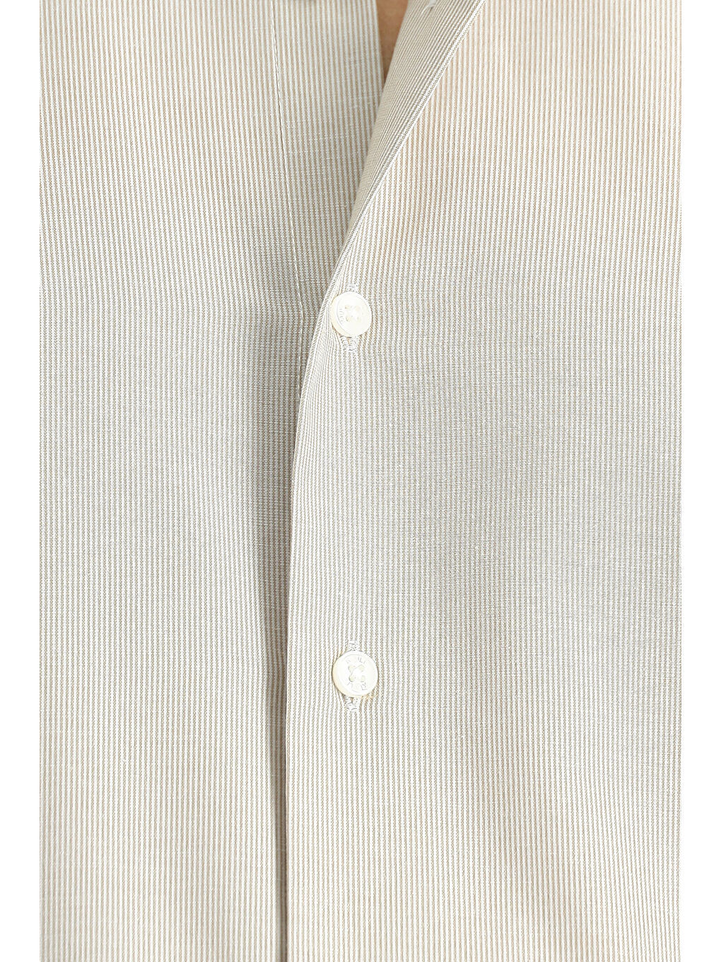 Kahverengi Uzun Kol Klasik Çizgili Pamuklu Kolay Ütülenebilir Büyük Beden Gömlek-5