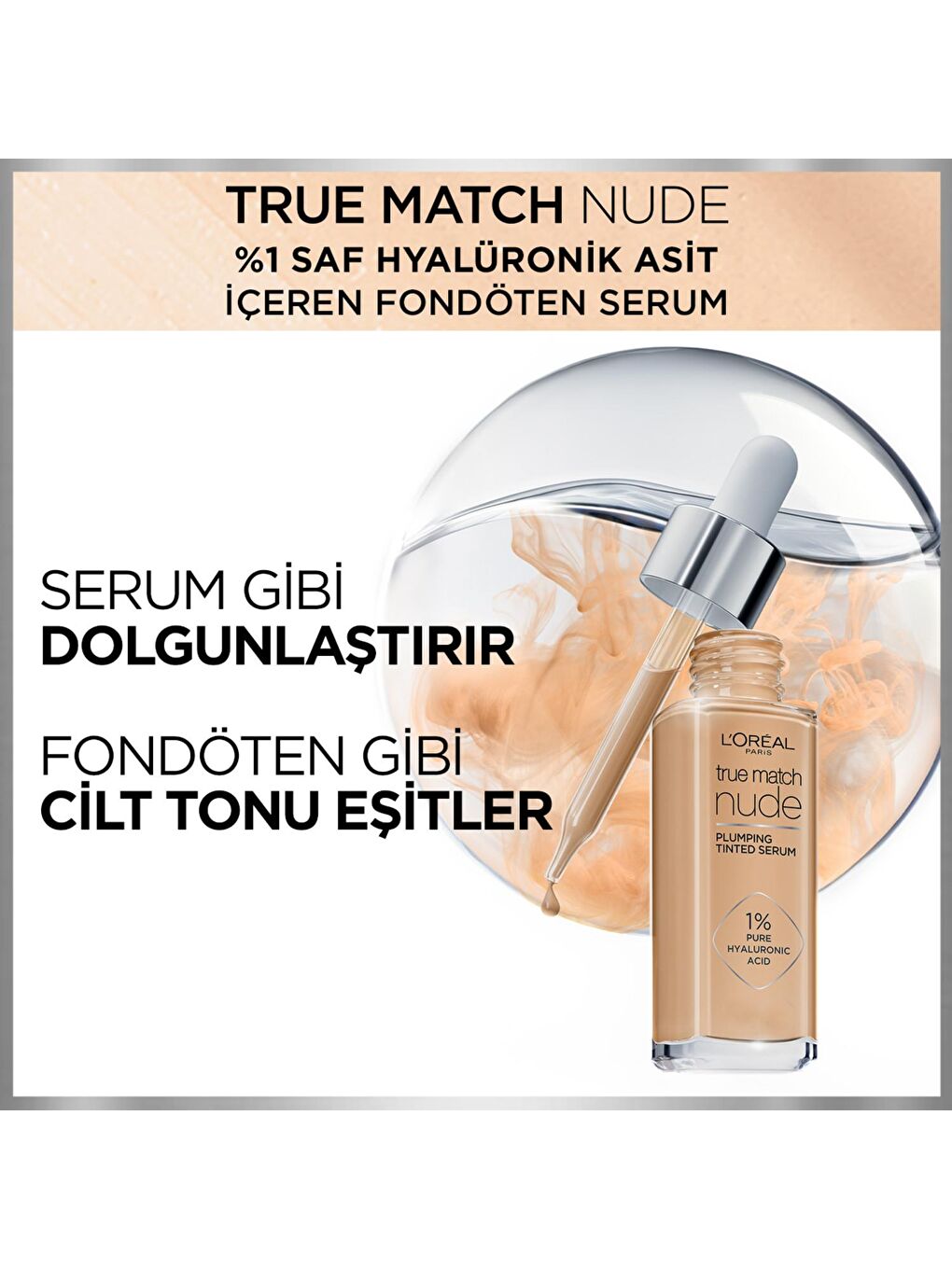 L'Oreal Paris Nude True Match Nude Fondöten Serum 2-3 Light - 3