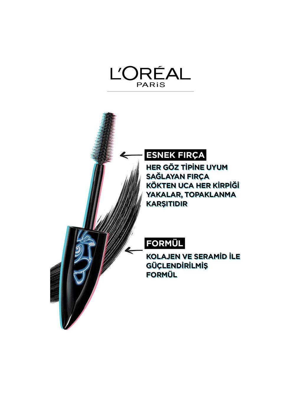 Bambi Eye Oversized Ceylan Göz Etkili Maskara - Siyah-6