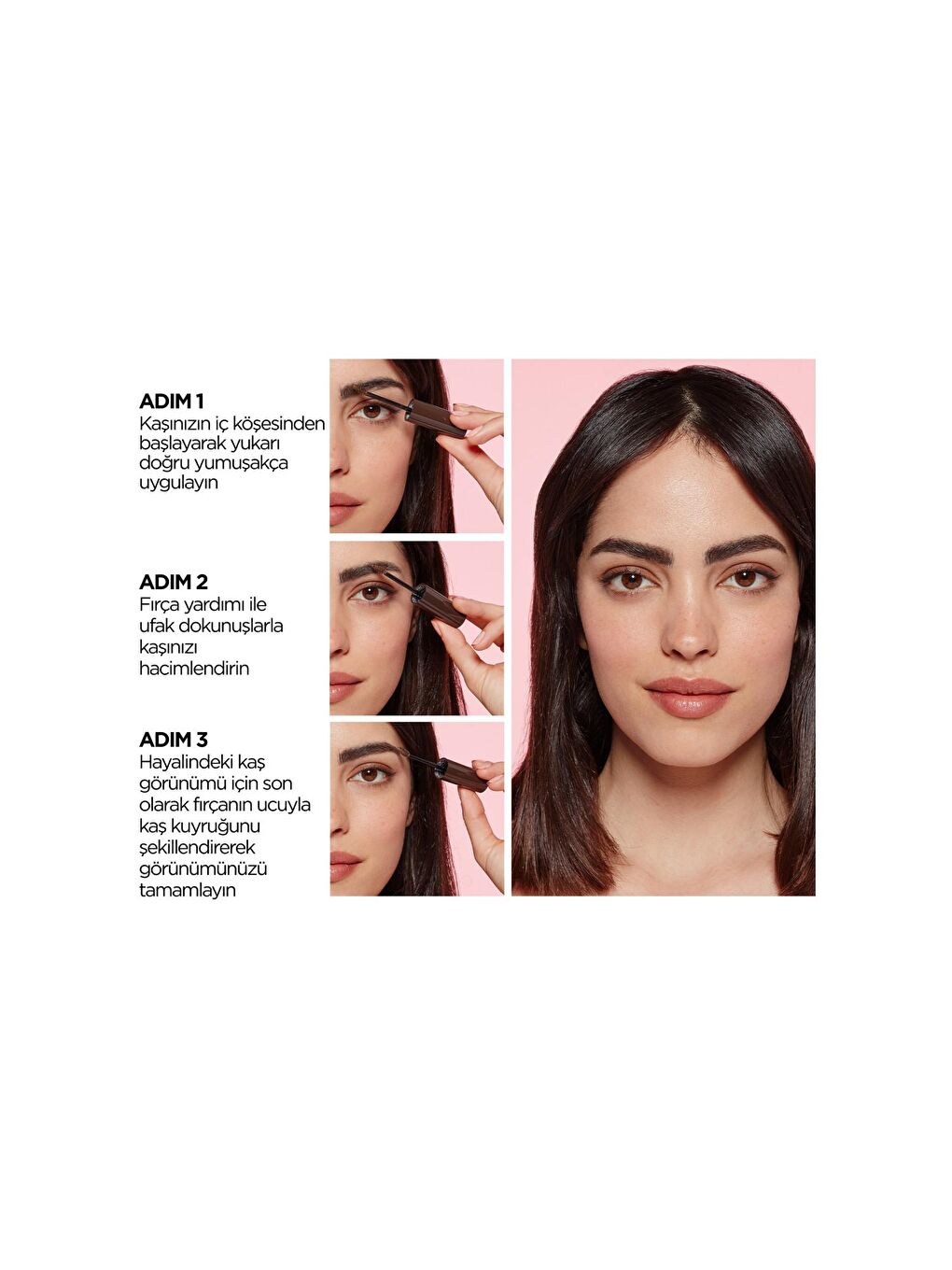 Brow Artist Plump&Set Renkli Kaş Sabitleyici Maskara - 108 Dark Brunette-6