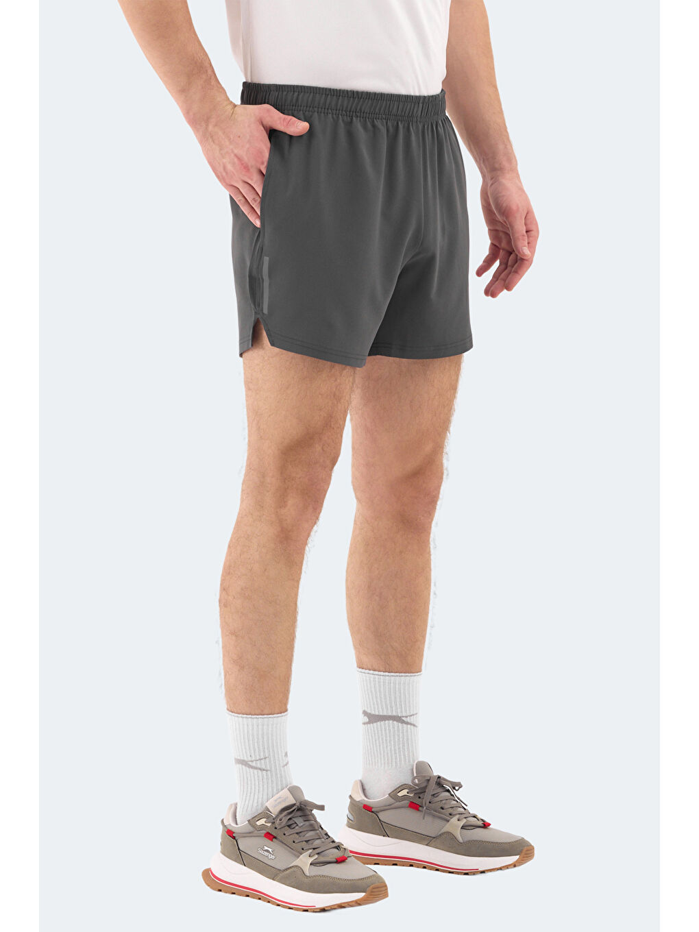 ROMANO Erkek Cepli Fıtness Koyu Gri Şort-2