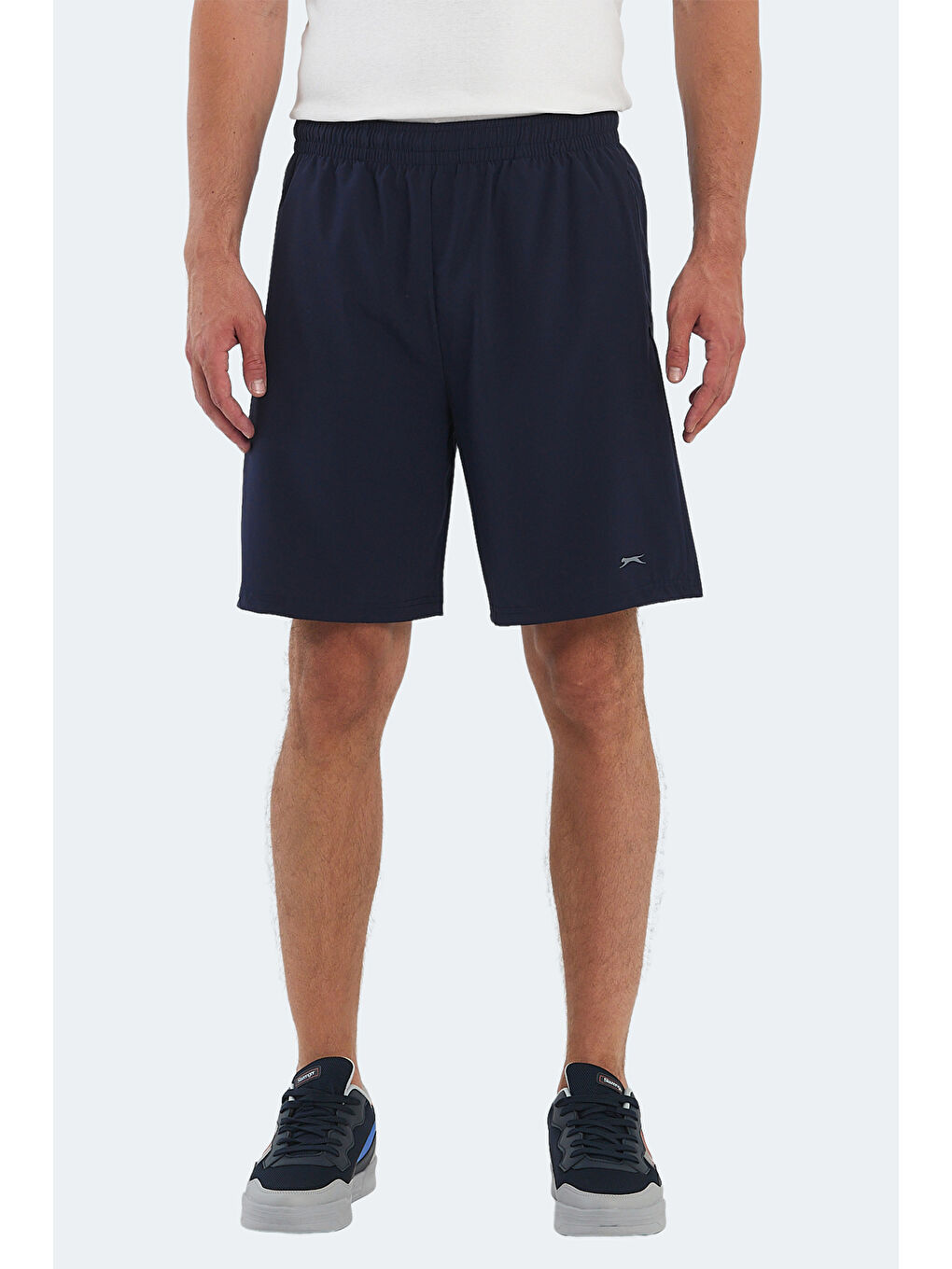 Lacivert Beli Lastikli Erkek Şort-1