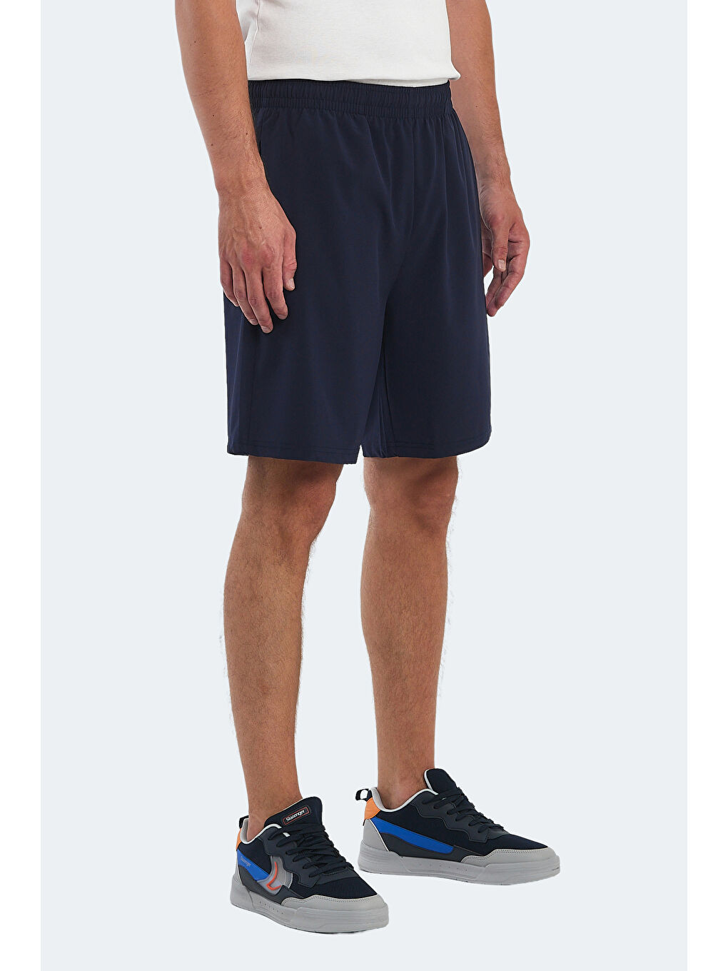 Lacivert Beli Lastikli Erkek Şort-2