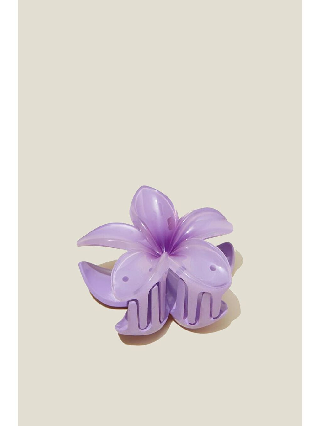 Mor Büyük Hibiscus Lüks Asetat Mandal Toka