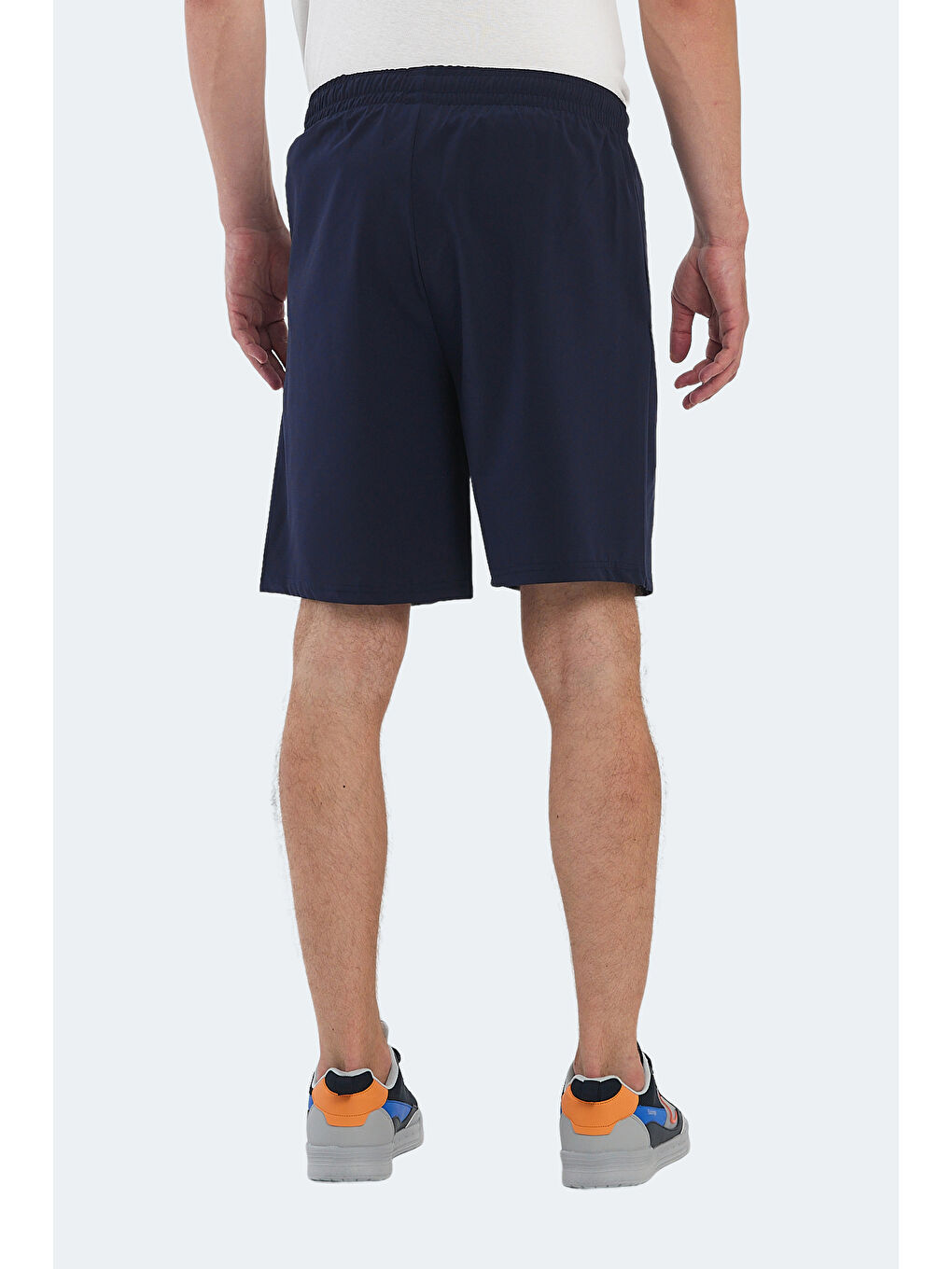 Lacivert Beli Lastikli Erkek Şort-5