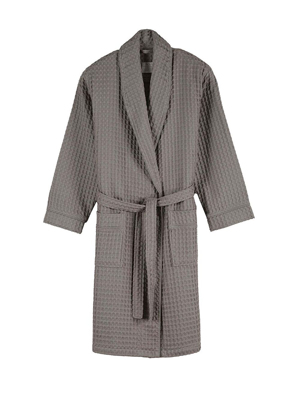 Aura Waffle Kadın Bornoz Gri