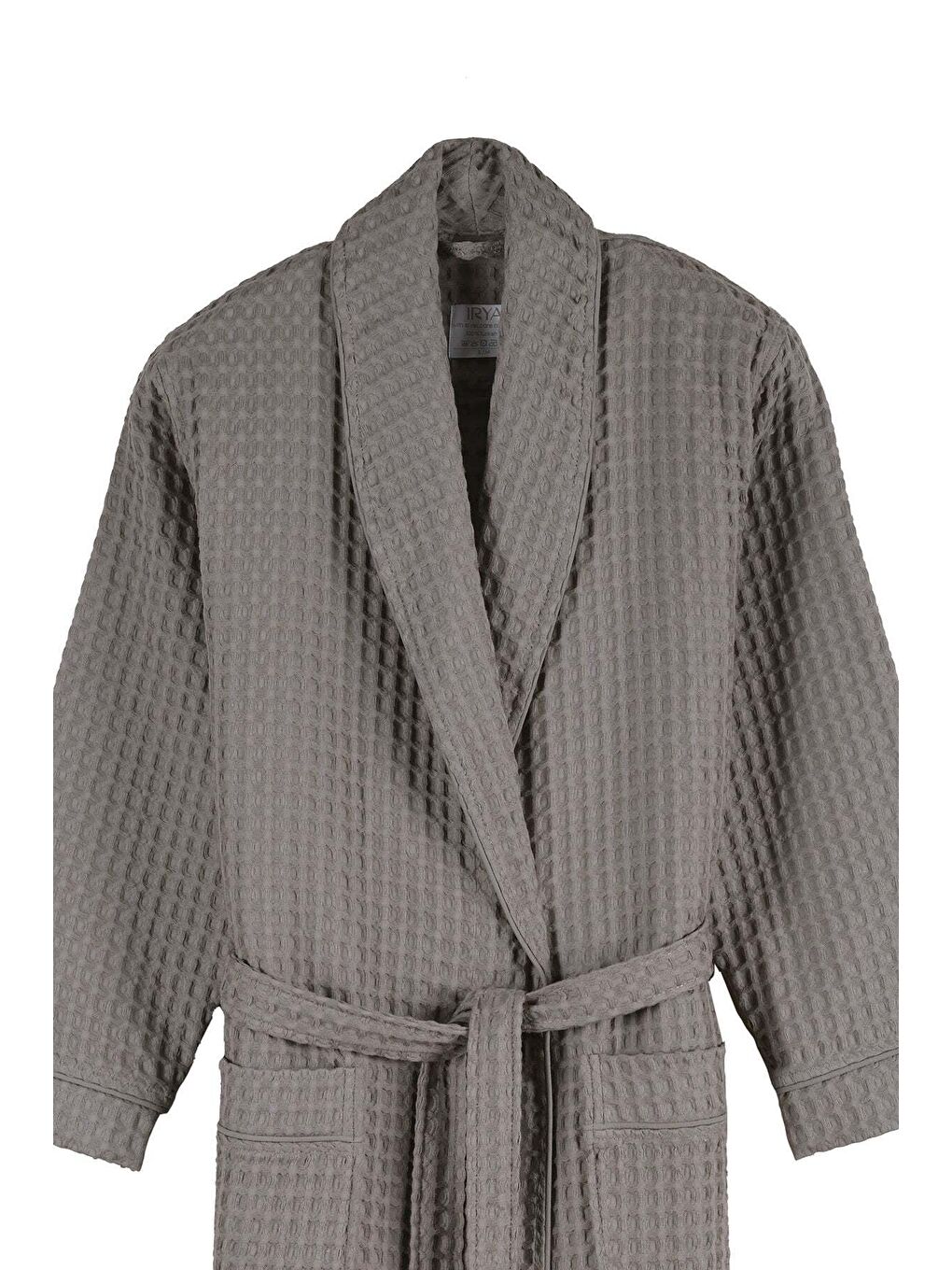 Aura Waffle Kadın Bornoz Gri-1