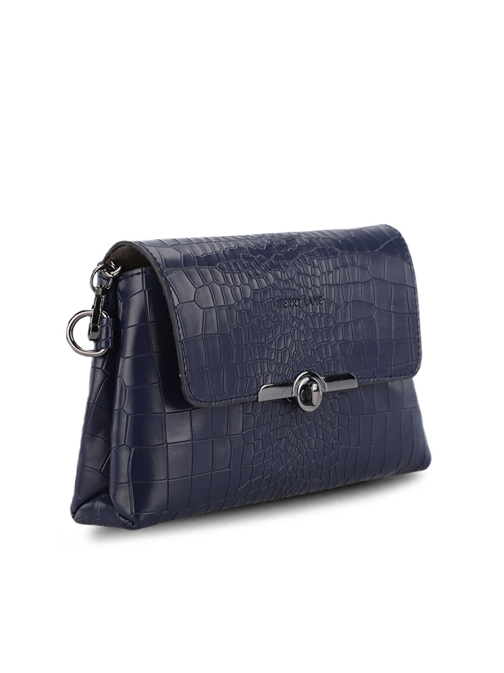 TORINO KROKO Kadın Lacivert Omuz Çantası-1