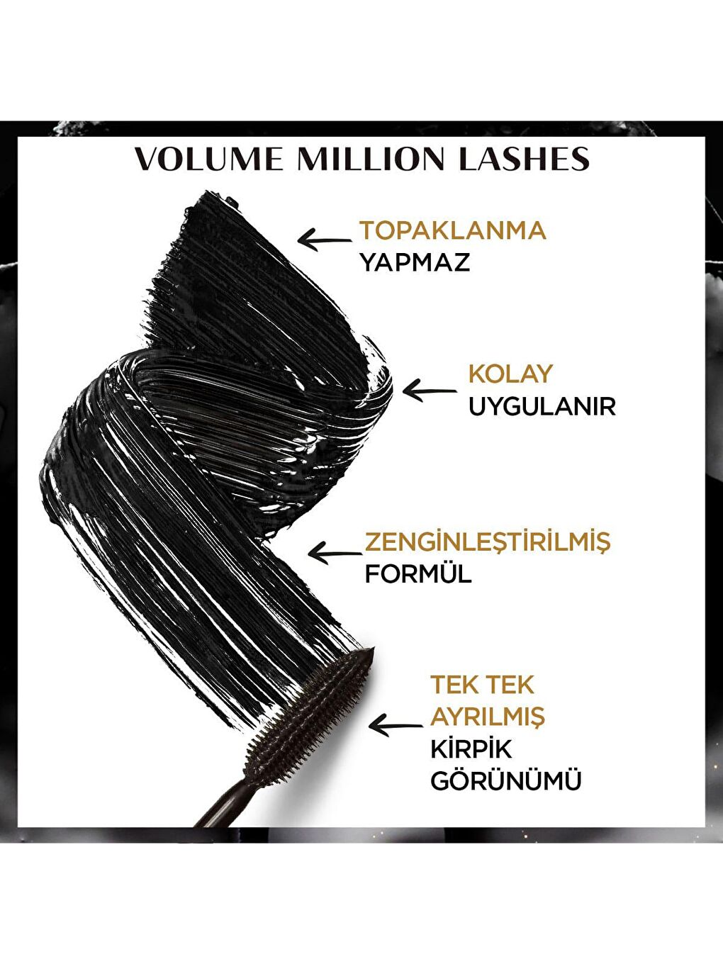 L'Oreal Paris Siyah Volume Million Lashes Maskara - 2