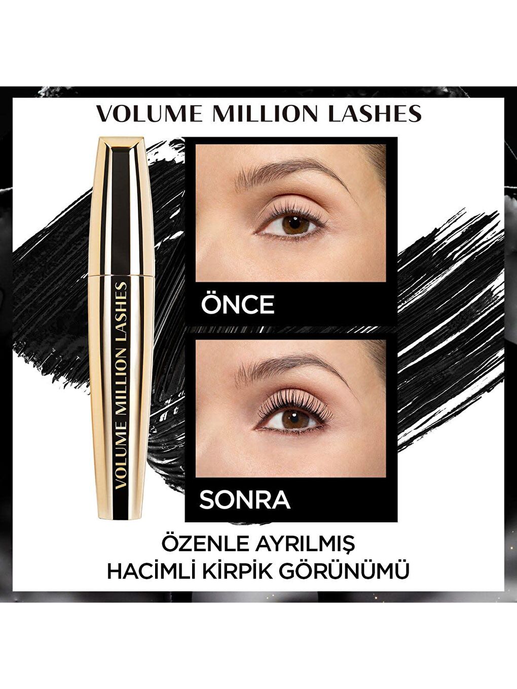 L'Oreal Paris Siyah Volume Million Lashes Maskara - 3