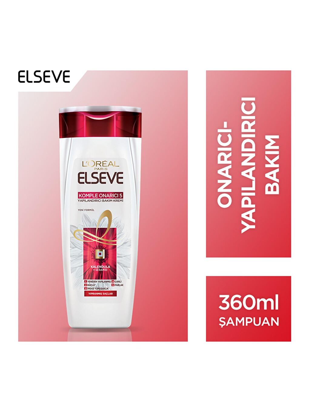 L'Oreal Paris Şeffaf Komple Onarıcı 5 Yapılandırıcı Bakım Şampuanı (360 ml) - 2