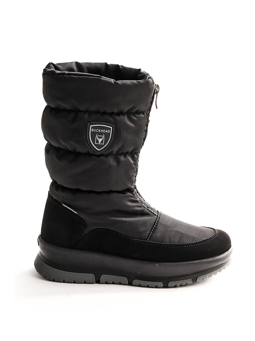 Siyah Angela Su Geçirmez Fermuarlı Kadın Kar Botu Ayakkabı 1115-2