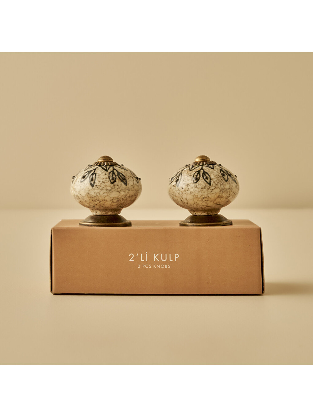 Ekru Gia Kulp 4'lü Krem (6,5x4x4 Cm)-4