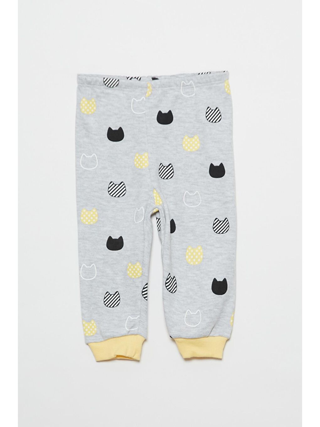 Gri Yazı Baskılı Erkek Bebek Alt Üst Takım-2