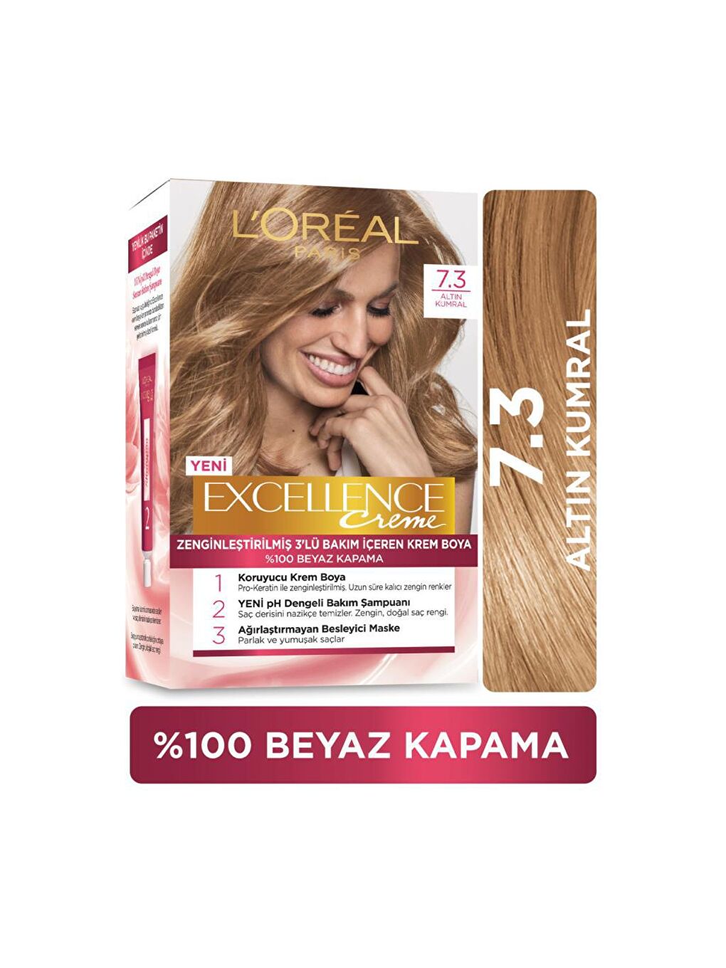 L'Oreal Paris Nude Saç Boyası 7.3 Altın Kumral - 1