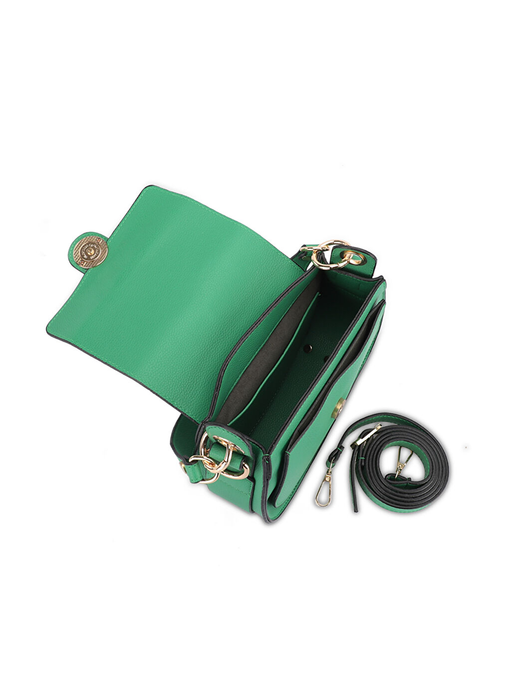 PRAG NATUREL Kadın Yeşil Omuz Çantası-4